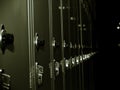 Row of Metal Lockers Royalty Free Stock Photo