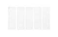 Row of microscope slides on white background, top view Royalty Free Stock Photo