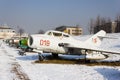 Row of Mikoyan Gurevich MiG-15s Royalty Free Stock Photo