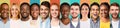Row Of Mixed Millennial People Faces Smiling Over Colored Backgrounds Royalty Free Stock Photo