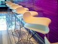 Row of modern bar stools Royalty Free Stock Photo