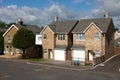 A row of modern English cottages