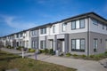 A row of modern residential townhomes or townhouses in Melbourne`s suburb, VIC Australia.