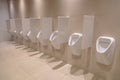 Row of modern Urinals Royalty Free Stock Photo