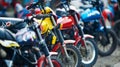 Row of Motorcycles Parked Next to Each Other