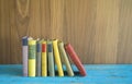 Row of multicolored books Royalty Free Stock Photo