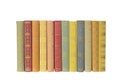 Row of multicolored books,