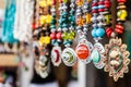 Row of necklaces Royalty Free Stock Photo