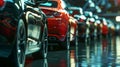 Row of new cars for sale. EOF. Royalty Free Stock Photo