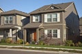 Row of new homes in Willsonville Oregon. Royalty Free Stock Photo