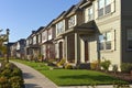 Row of new homes in Willsonville Oregon. Royalty Free Stock Photo