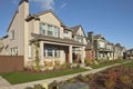 Row of new homes in Willsonville Oregon. Royalty Free Stock Photo