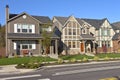 Row of new homes in Willsonville Oregon. Royalty Free Stock Photo