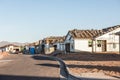 Row of new houses under construction Royalty Free Stock Photo