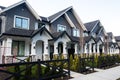 A row of new townhouses or condominiums. Royalty Free Stock Photo