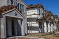 Row Of New Two Story Homes Be Constructed Royalty Free Stock Photo