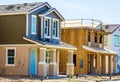 Row Of New Two Story Homes Under Construction Royalty Free Stock Photo