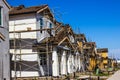 Row Of New Two Story Homes Under Construction Royalty Free Stock Photo