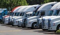 Row of new US trucks Royalty Free Stock Photo