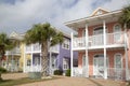 Row of new wooden houses