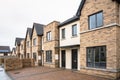 Row of newly built houses for sale