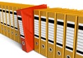 Row of office folders Royalty Free Stock Photo