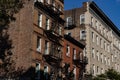 Row of Old Apartment Buildings with Fire Escapes on the Lower East Side of New York City Royalty Free Stock Photo