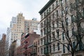 Row of Old Buildings with Fire Escapes in Kips Bay New York City Royalty Free Stock Photo