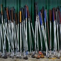 Row of Old Golf Clubs Sports Royalty Free Stock Photo
