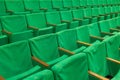 Row of old green seats Royalty Free Stock Photo