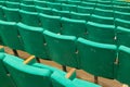 Row of old green seats Royalty Free Stock Photo