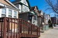 Row of Old Homes in Elmhurst Queens	New York Royalty Free Stock Photo