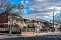 Row of Old Homes in Jackson Heights Queens New York Royalty Free Stock Photo