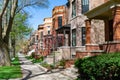 Row of Old Homes in the North Center Neighborhood of Chicago