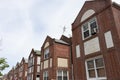 Row of Old Similar Townhouses in Astoria Queens New York Royalty Free Stock Photo