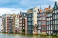 Row of old traditional Amsterdam houses