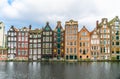 A row of old traditional houses in Amsterdam