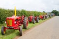 A row of old vintage tractors Royalty Free Stock Photo