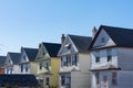 Row of Old Wood Homes in Elmhurst Queens New York Royalty Free Stock Photo