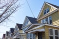 Row of Old Wood Homes in Elmhurst Queens New York Royalty Free Stock Photo