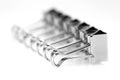 Row of paper clips Royalty Free Stock Photo