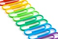 A row of paperclips Royalty Free Stock Photo