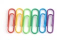 A row of paperclips Royalty Free Stock Photo