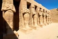 Row of Pharaoh statues in Karnak temple Royalty Free Stock Photo