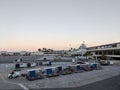 Row plane cargo parked at Honolulu International airport