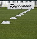 Row of Practice Balls - Taylormade Royalty Free Stock Photo