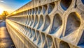 Architectural Precast Concrete Forms at Dawn Royalty Free Stock Photo