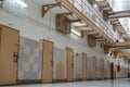 row of prison cell doors Royalty Free Stock Photo