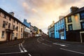 Row of pubs and bars in the city of Ballycastle, Northern Ireland
