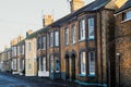 A row of red brick terrace houses in Kent, UK Royalty Free Stock Photo